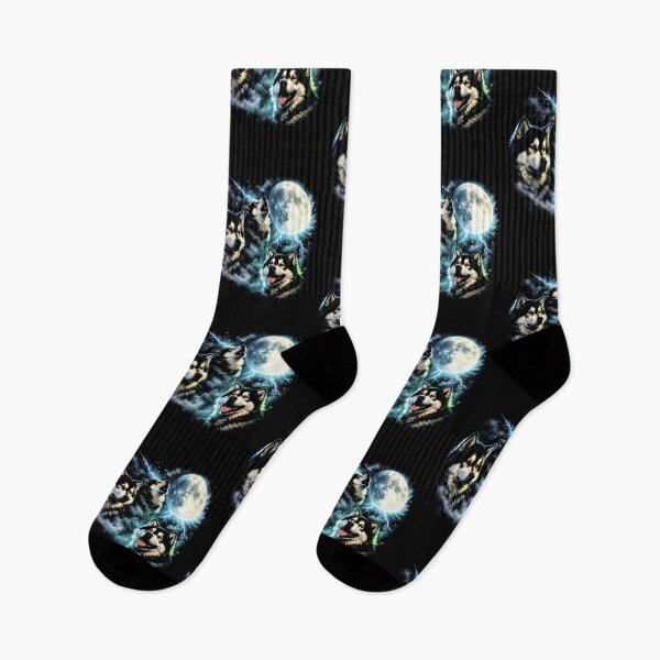 Item preview, Alaskan Malamute Howling at the Moon – Arctic Sled Dog Lover designed and sold by Blok45.