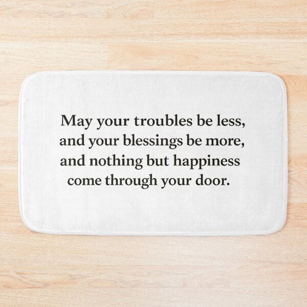Item preview, May Your Troubles Be Less – Traditional Irish Blessing Quote designed and sold by Rough Sketches – Ireland Inspired Art.