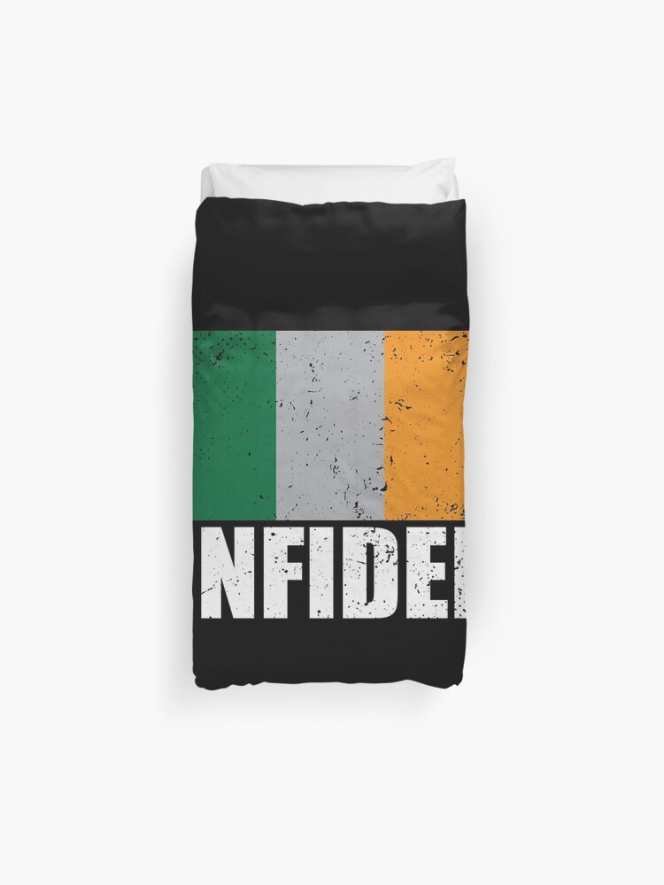 Irish Infidel Word With Ireland Flag Grunge Black White Orange