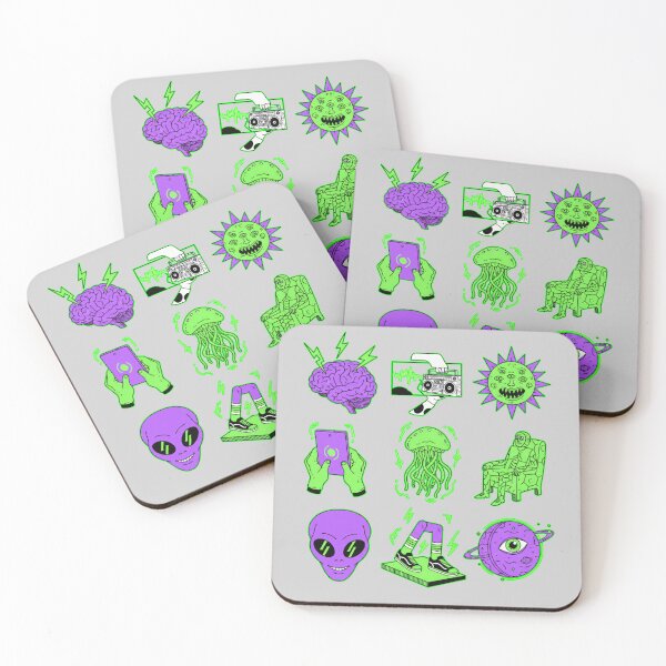 Item preview, Cosmic Pack - Neon Purple and Green Sci-Fi Pop Art designed and sold by AwesomeBeyondLimits.