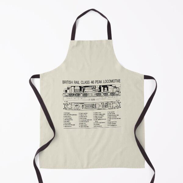 Item preview, British Rail Class 46 Peak Locomotive Cutaway Diagram Infographic designed and sold by Maljonic.