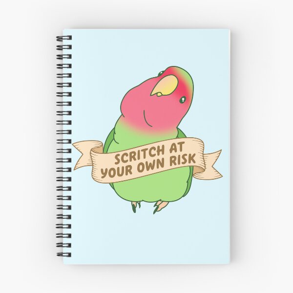 Item preview, Scritch At Your Own Risk - Green Lovebird Doodle designed and sold by FandomizedRose.