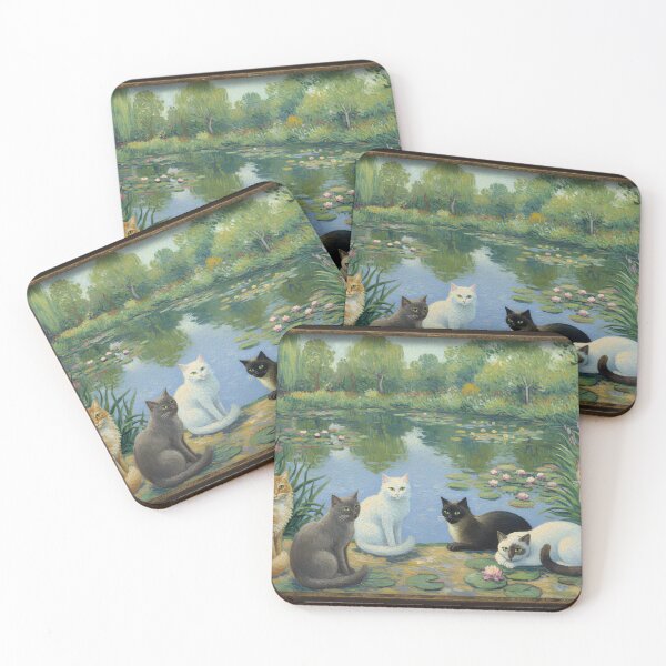 Item preview, Monet’s Feline Garden: Impressionist Cats oil painting  designed and sold by OrangeSdrew.