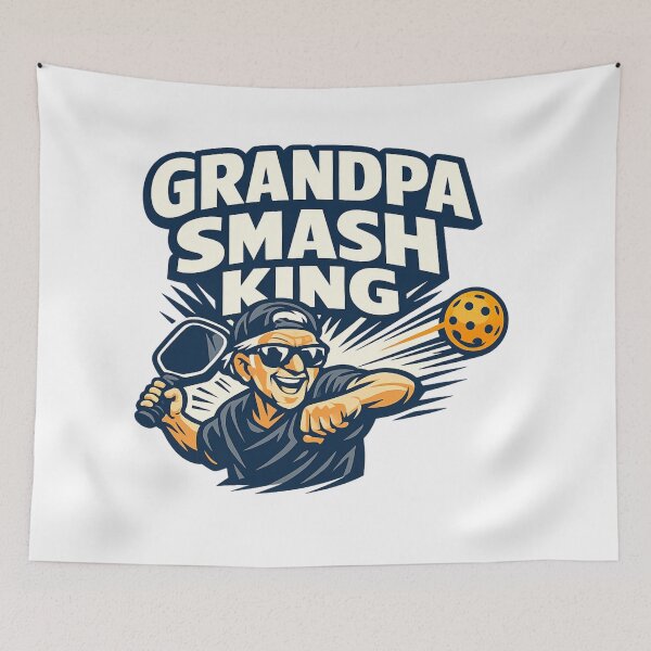 Item preview, Funny Pickleball Grandpa Shirt – Grandpa Smash King – Humorous Gift for Grandfather designed and sold by Pickleball-Gift.