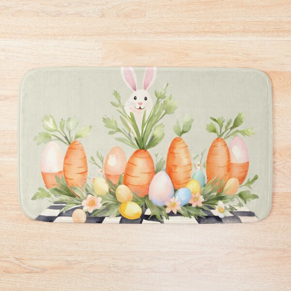 Item preview, Whimsical Easter Bunny with Carrot Eggs Illustration designed and sold by Viktoriia13.