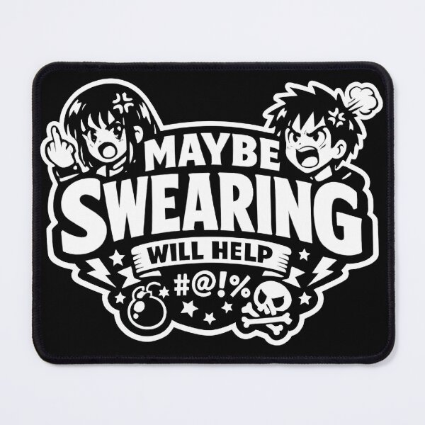 Item preview, Maybe Swearing Will Help Shirt – Funny Sarcastic Quote Humor designed and sold by WAUZ.