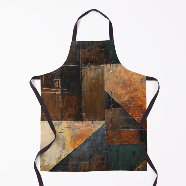 Item preview, Abstract aged geometric copper brass and sepia designed and sold by Anteia.