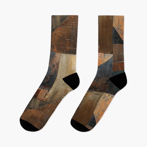 Item preview, Abstract aged geometric copper brass and sepia designed and sold by Anteia.