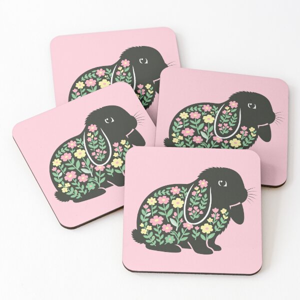 Item preview, Cute Holland Lop Rabbit Botanical Cottagecore Floral Bunny designed and sold by Colorfulman.