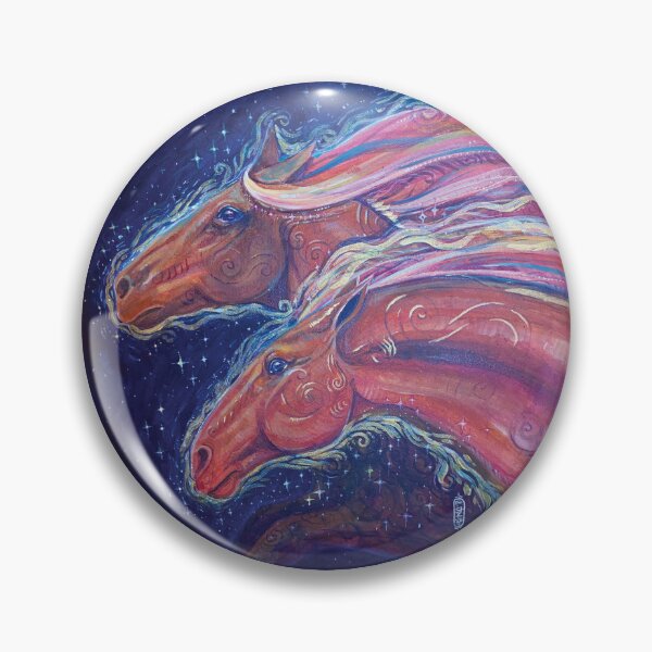Item preview, The Fire Horses - Acrylic Painting of Magical Fire Horses, Year of the Firehorse, Lunar New Year Art designed and sold by Jezhawk.