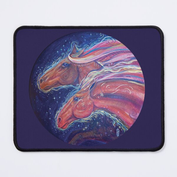 Item preview, The Fire Horses - Acrylic Painting of Magical Fire Horses, Year of the Firehorse, Lunar New Year Art designed and sold by Jezhawk.