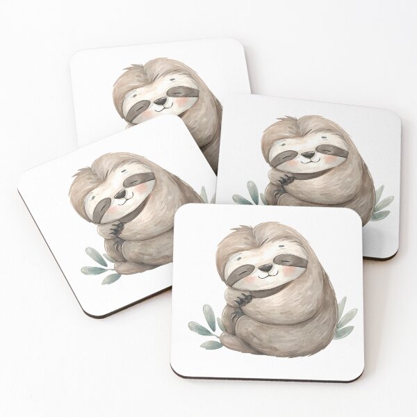 Item preview, Cute Sleepy Sloth Illustration – Cozy Animal Art designed and sold by Viktoriia13.