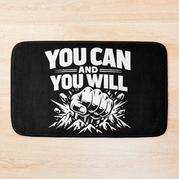 Item preview, You Can And You Will Shirt – Motivational Fist Mountain Quote designed and sold by WAUZ.
