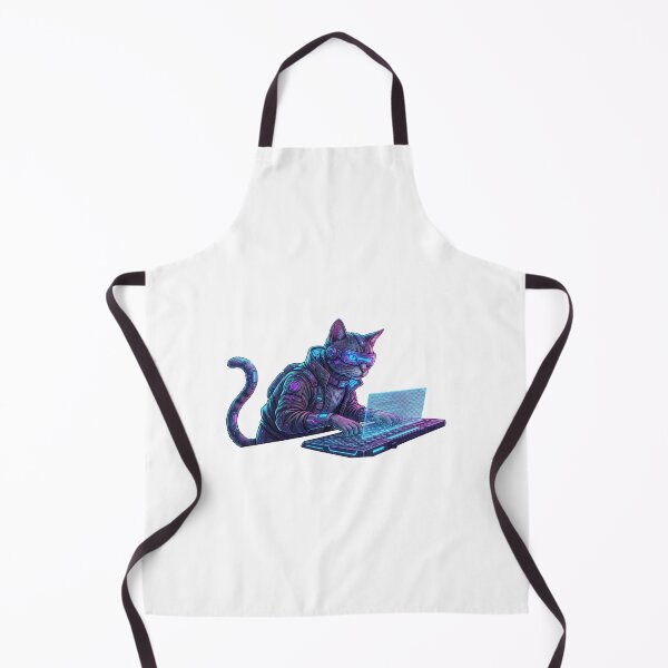 Item preview, Cyberpunk Hacker Cat - Futuristic Sci-Fi Coding designed and sold by Zenith Design.