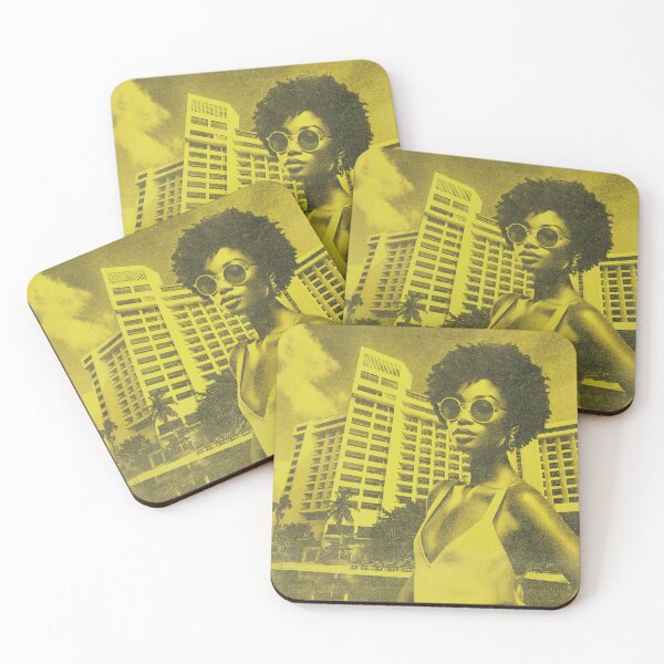 Item preview, Victoria Island Lagos Nigeria | Golden Retro Vintage Print designed and sold by MammothArt.