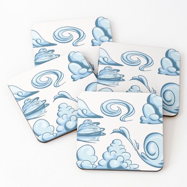 Item preview, Blue Cartoon Clouds and Wind Swirls - Aesthetic Weather Element Set designed and sold by LYAN-STORE.