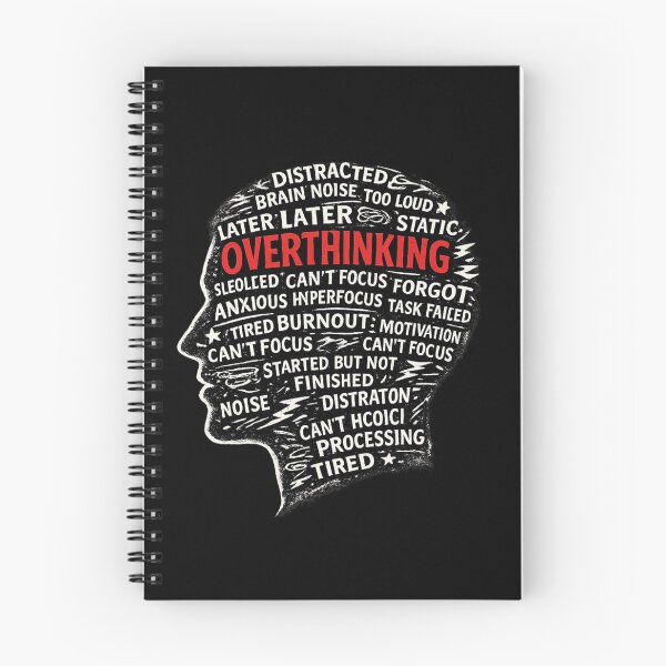 Item preview, Overthinking — ADHD Too Many Thoughts Design designed and sold by VibeOffline Studio.