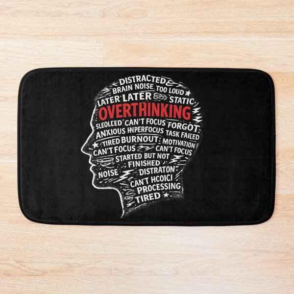 Item preview, Overthinking — ADHD Too Many Thoughts Design designed and sold by VibeOffline Studio.