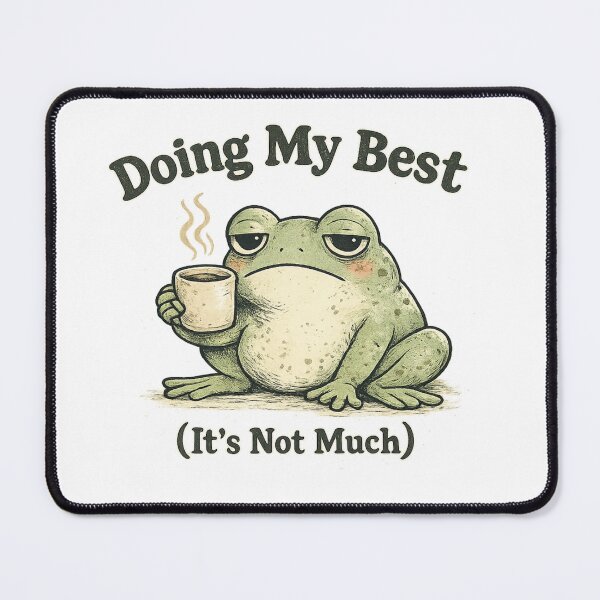 Item preview, Doing My Best Frog — Funny Low Energy Cute Frog Meme Shirt designed and sold by emherben.