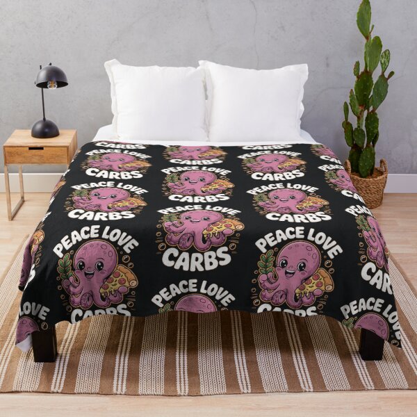 Item preview, Peace Love Carbs – Funny Food Lover Design designed and sold by Taans-Creation.