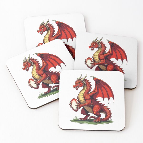 Item preview, A Proud Red Dragon Holding A Rugby Ball designed and sold by taiche.