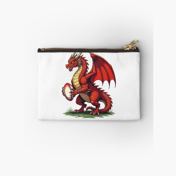 Item preview, A Proud Red Dragon Holding A Rugby Ball designed and sold by taiche.
