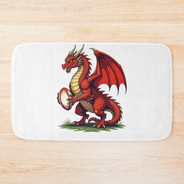 Item preview, A Proud Red Dragon Holding A Rugby Ball designed and sold by taiche.