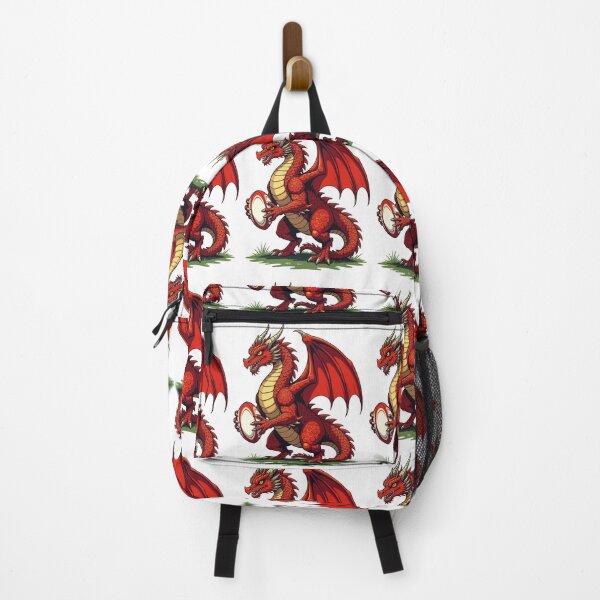 Item preview, A Proud Red Dragon Holding A Rugby Ball designed and sold by taiche.