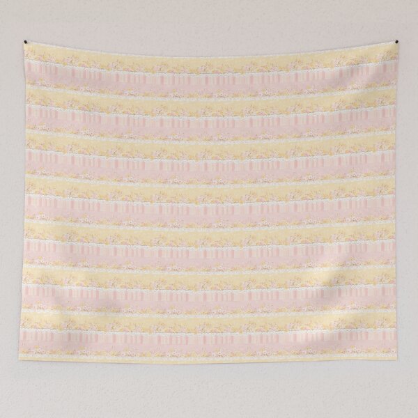 Item preview, Pink and Yellow Floral Shabby Chic Cottagecore Pattern  designed and sold by LouieVanille.