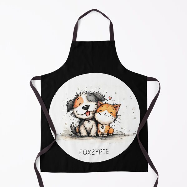 Item preview, Cute smilling dog and cat by Foxzypie. designed and sold by Foxzypie.
