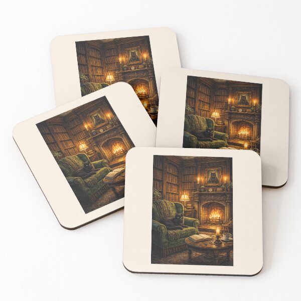 Item preview, Cozy Cat Reading Room designed and sold by Novel Works Studio.