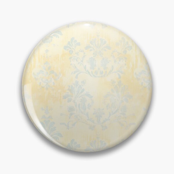 Item preview, Yellow and Blue Damask Shabby Chic Cottagecore Pattern  designed and sold by LouieVanille.