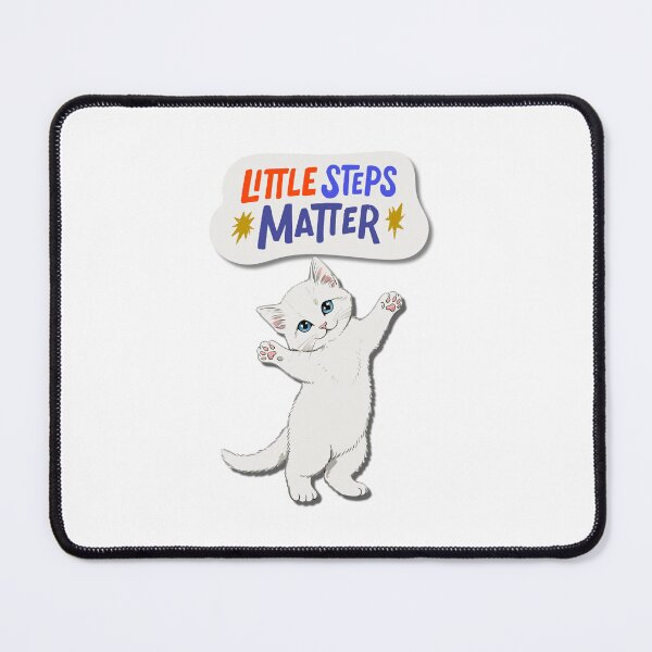 Item preview, Little Steps Matter – Cute Motivational Kitten Positivity Design designed and sold by FilzArt.