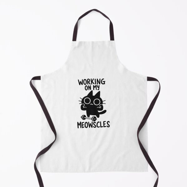 Item preview, Working on My Meowscles – Funny Gym Cat Cartoon Design designed and sold by Mavriboy.