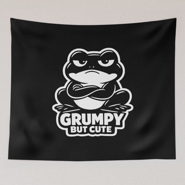Item preview, Grumpy But Cute Frog Shirt – Funny Deadpan Frog Humor designed and sold by WAUZ.