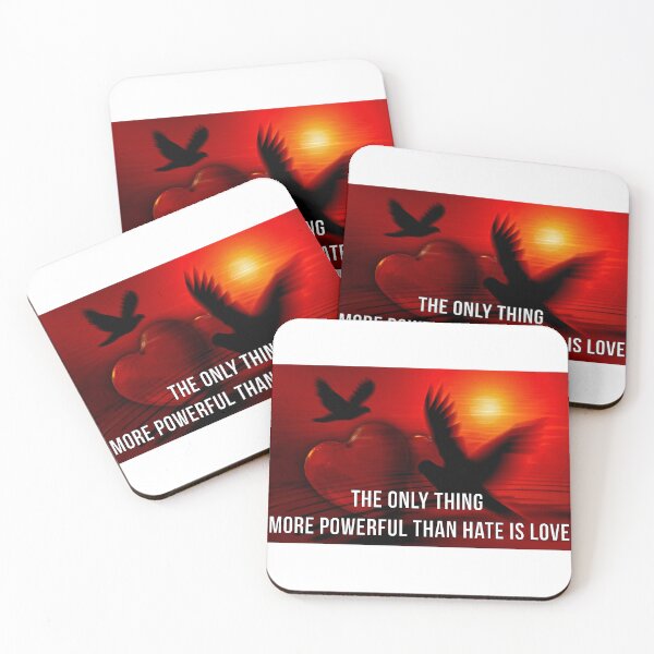 Item preview, The Only Thing More Powerful Than Hate Is Love Peace Dove Sunset Design | Inspirational Anti Hate Statement Art designed and sold by PixelWaveBD.