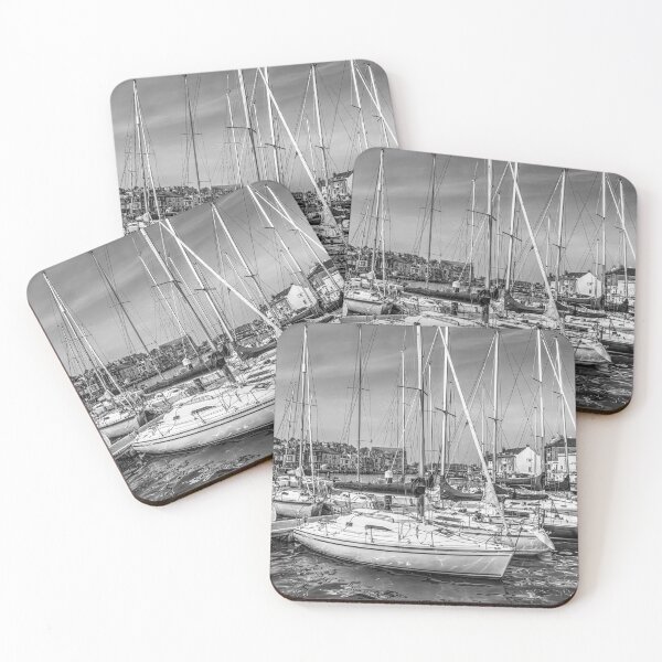Item preview, Sailboats in Weymouth Marina, Black and White designed and sold by Paul Thompson Photography.
