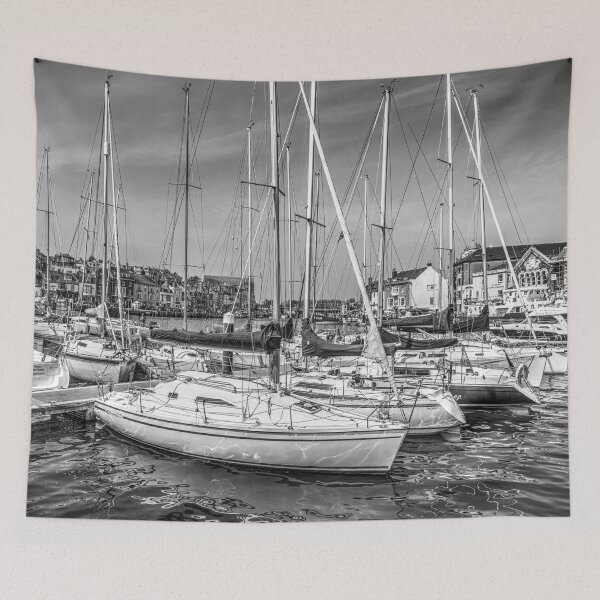 Item preview, Sailboats in Weymouth Marina, Black and White designed and sold by Paul Thompson Photography.