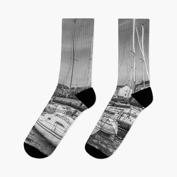 Item preview, Sailboats in Weymouth Marina, Black and White designed and sold by Paul Thompson Photography.