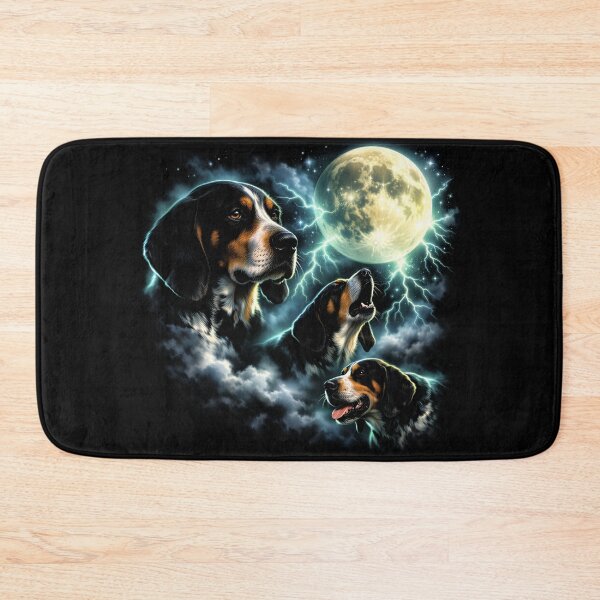 Item preview, Coonhound Howling Under the Moon Rustic Country Dog Gift designed and sold by Blok45.