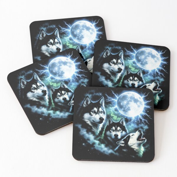 Item preview, Siberian Husky Howling at the Moon – Night Sky Dog Lover Gift designed and sold by Blok45.