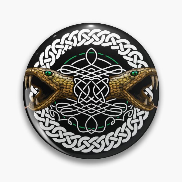 Item preview, Two-Headed Celtic Viper: Nordic Knot & Battle Axes Graphic designed and sold by VitalusDesignArtV.