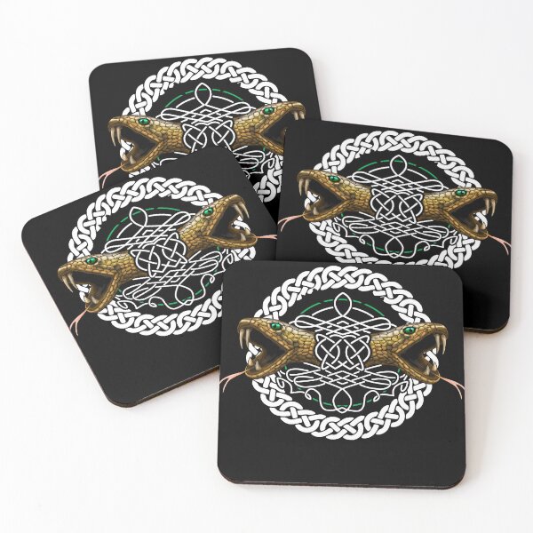 Item preview, Two-Headed Celtic Viper: Nordic Knot & Battle Axes Graphic designed and sold by VitalusDesignArtV.