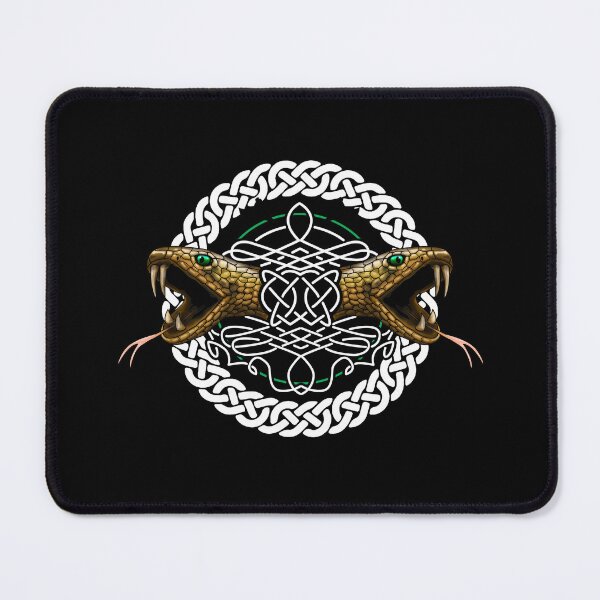 Item preview, Two-Headed Celtic Viper: Nordic Knot & Battle Axes Graphic designed and sold by VitalusDesignArtV.