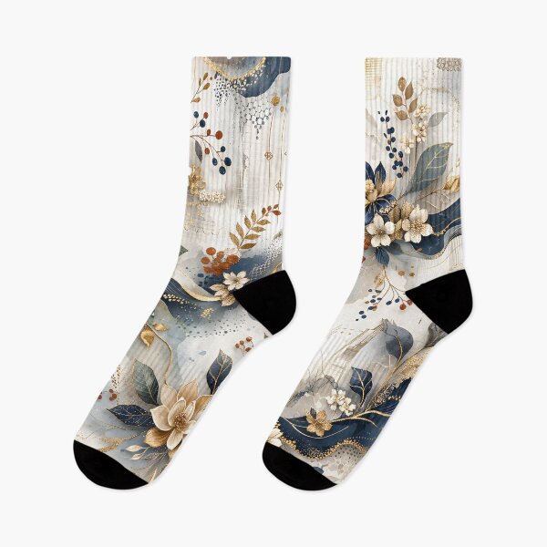 Item preview, Elegant Navy and Gold Floral Abstract Art - Modern Chinoiserie Botanical Pattern with Gold Leaf Accents, Sage Green Eucalyptus Leaves, and Luxury Marble Texture for Sophisticated Home Decor designed and sold by Vivaan Studio.