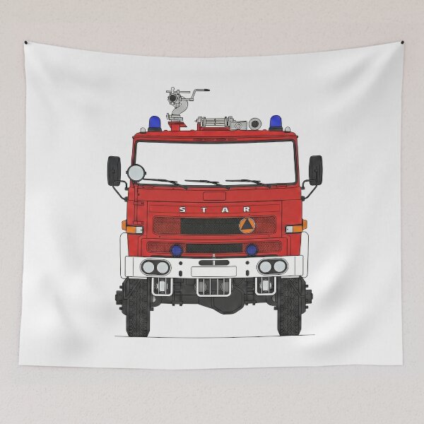 Item preview, Fire Truck Star 244 designed and sold by ReganDesigns.