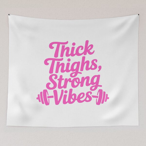 Item preview, Thick Thighs Strong Vibes! Pink Gym Girl  designed and sold by PMCreative.