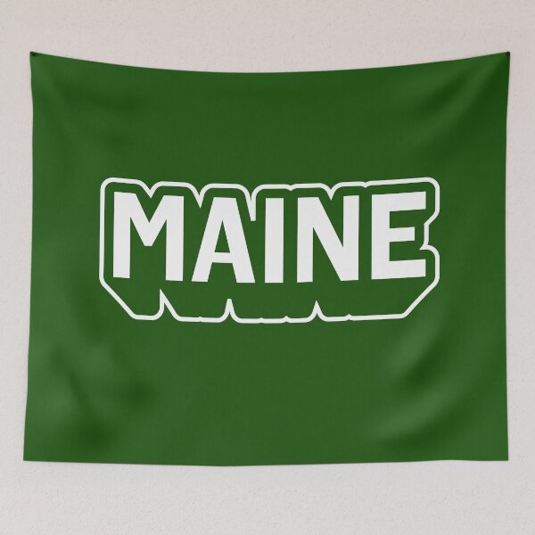 Item preview, Maine Retro Varsity - Hometown Pride & Streetwear Block Typography designed and sold by MZS Studio.