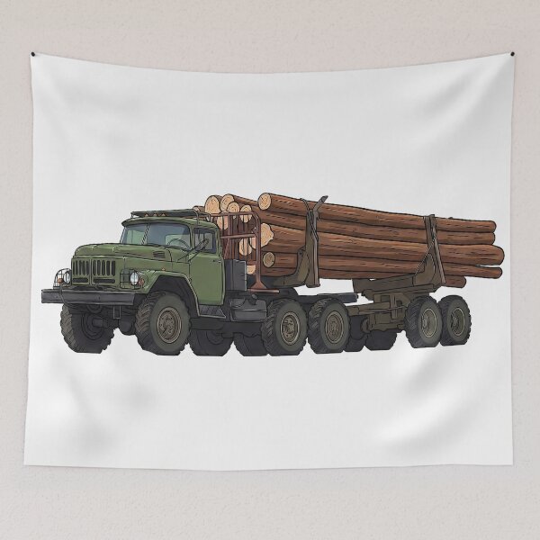 Item preview, Cartoon Logging Truck Zil  designed and sold by ReganDesigns.