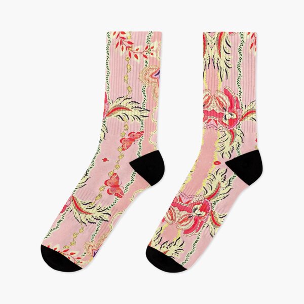 Item preview, Vintage Pink Floral Butterfly Pattern | Romantic Botanical Symmetrical Design designed and sold by ANIARTONLINE.